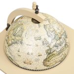 vidaXL Support de vin autoportant globe Bois d'eucalyptus Vert