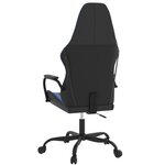 vidaXL Chaise de jeu Noir et bleu Similicuir