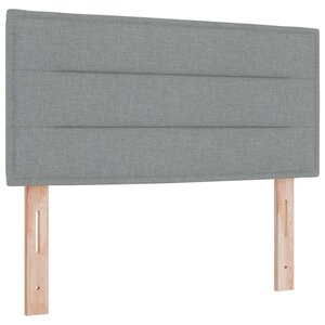 vidaXL Tête de lit avec tête de lit Gris clair 90 cm Cuir synthétique