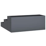 vidaXL Cache-pot de jardin Anthracite 90 x 90 x 35 cm