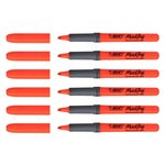 Surligneur HIGHLIGHTER GRIP Pointe Biseau Moyenne Orange x 6 BIC