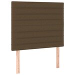 vidaXL Sommier à lattes de lit et matelas et LED Marron foncé 80x200cm