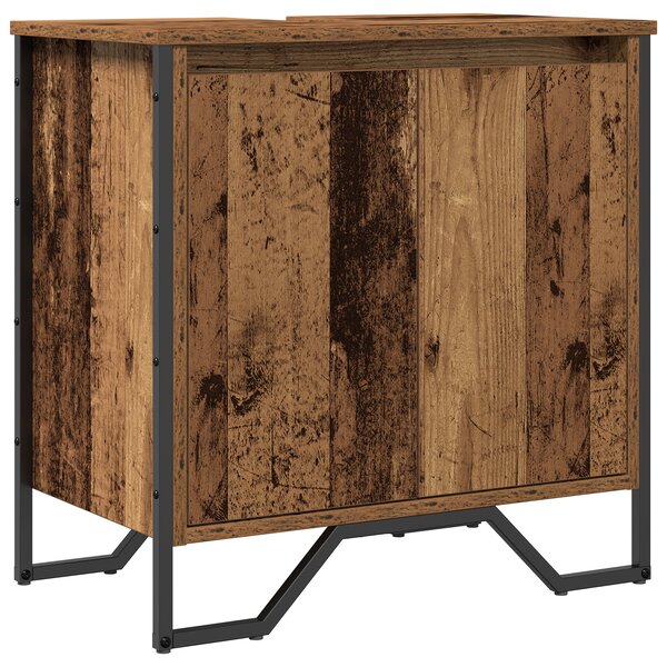 vidaXL Meuble de lavabo Vieux bois 60x35x50 cm en bois reconstitué