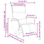 vidaXL Fauteuil inclinable avec repose-pieds crème similicuir