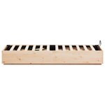 vidaXL Cadre de lit ottoman Naturel 75 x 190 cm Pin massif
