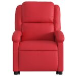 vidaXL Fauteuil inclinable de massage électrique rouge similicuir