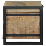 Coffres de rangement vidaXL 40x30x30cm en bois de manguier massif et métal