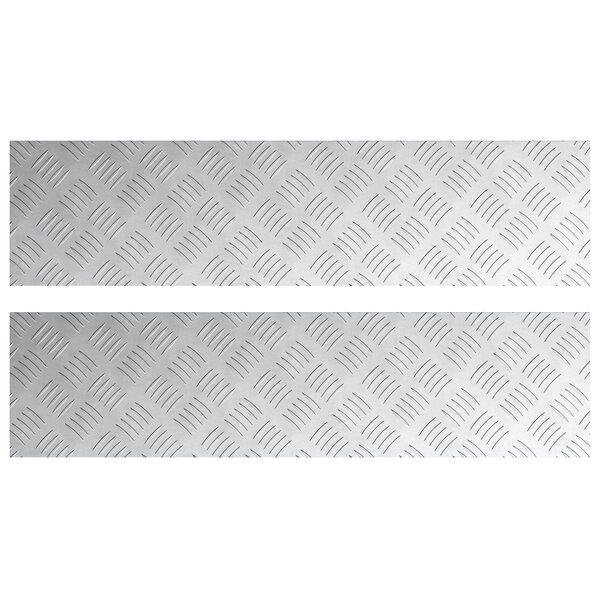 vidaXL Plaques en Aluminium 2 Pièces Antidérapantes 80x20 cm