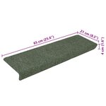 vidaXL Tapis d'escalier 15 Pièces Tissu aiguilleté 65x21x4 cm Marron