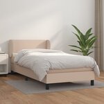 vidaXL Sommier à lattes de lit avec matelas Cappuccino 90x200 cm