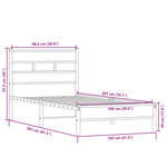 vidaXL Cadre de lit sans matelas chêne sonoma 100x200 cm