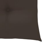 vidaXL Chaises de jardin avec coussins taupe lot de 3 Bois teck massif