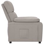 vidaXL Fauteuil inclinable Taupe Tissu