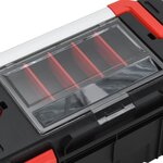vidaXL Boîte à outils Noir et rouge 55x28x26 5 cm