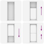 vidaXL Store plissé blanc 75x200 cm largeur du tissu 74 4 cm polyester