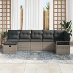 vidaXL Ensemble de Canapés avec coussin 5 Pièces polyrotin