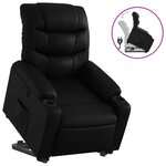 vidaXL Fauteuil inclinable Noir Similicuir