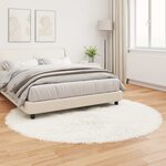 vidaXL Tapis en fausse Tafalla Blanc Ø 160 cm Polyester