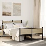 vidaXL Cadre de lit sans matelas chêne sonoma 120x200 cm
