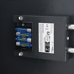 vidaXL Coffre-fort à serrure à clavier Gris gunmetal Acier  Chrome Moyen