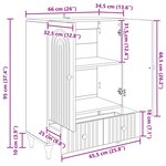 vidaXL Buffet Chêne fumé 66 x 34 5 x 95 cm Bois d'ingénierie