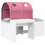 vidaXL Lit avec Tunnel 4 Pièces Chêne Artisanal et Rose Bois d'ingénierie