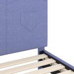 vidaXL Cadre de lit pour tout-petit avec tête de lit Bleu denim tissu