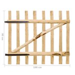 vidaXL Portillon simple de clôture Bois de noisetier 100x90 cm