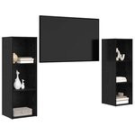 vidaXL Ensemble meuble TV 2 Pièces Chêne noir 107 x 35 x 37 cm
