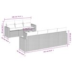 vidaXL Salon de jardin avec coussins 8 Pièces beige résine tressée