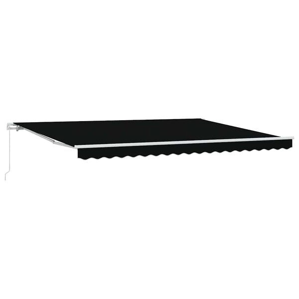 vidaXL Auvent Rétractable Rayé Noir 450 × 300 cm Polyester et métal