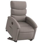 vidaXL Fauteuil inclinable électrique taupe tissu