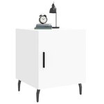 vidaXL Table de chevet blanc 40x40x50 cm bois d’ingénierie