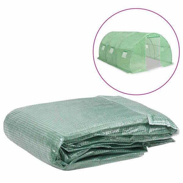 vidaXL Couverture de remplacement de serre (13 5m²) 300x450x200cm Vert