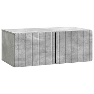 vidaXL Meuble TV mural Gris béton 78 5 x 41 x 30 cm Bois d'ingénierie