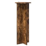 vidaXL Support de Plante 2 pièces Chêne fumé Ø40 x 100 cm