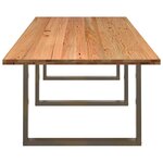 vidaXL Table à manger marron clair bois de chêne massif rectangulaire
