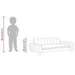 vidaXL Canapé pour enfants noir 90x53x30 cm similicuir