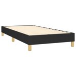 vidaXL Sommier à lattes de lit avec matelas Noir 100x200 cm Tissu