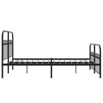 vidaXL Cadre de lit métal sans matelas avec pied de lit noir 140x200cm