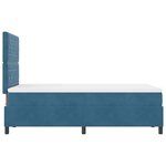 vidaXL Lit à ressorts avec matelas Bleu foncé 120 x 200 cm Velours