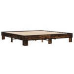 vidaXL Cadre de lit sans matelas chêne fumé 200x200 cm