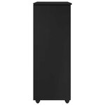 vidaXL Cabinet roulant 53 x 39 x 103 cm Bois de Pin Massif Noir