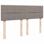 vidaXL Sommier à lattes de lit avec matelas Taupe 140x190 cm Tissu