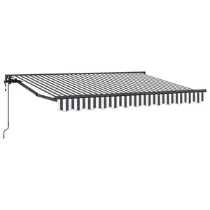 vidaXL Auvent rétractable électrique Anthracite et blanc 2 5 x 2 m
