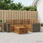 vidaXL Ensemble de canapés d'extérieur 5 Pièces Naturel 59 x 59 x 37 cm