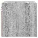vidaXL Tables de chevet et portes vitrées 2Pièces sonoma gris 35x37x35cm