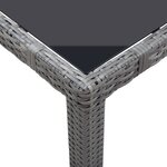 vidaXL Ensemble à manger d'extérieur 7 Pièces Résine tressée Gris