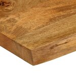 vidaXL Dessus de table 80x40x3 8 cm bord vivant bois massif manguier