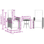 vidaXL Ensemble de bistro 3 Pièces avec coussins marron résine tressée